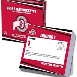 2026 Daily Sports Calendar - Red